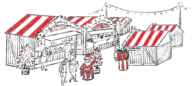 クリスマスレッドイメージイラスト