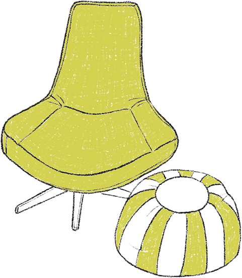 ピスタチオソファイメージイラスト