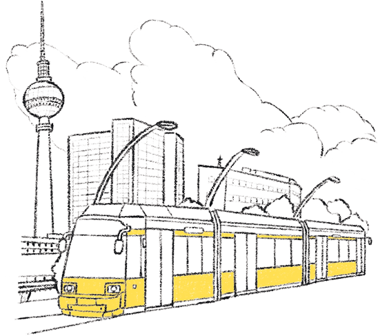 トラムイエローイメージイラスト
