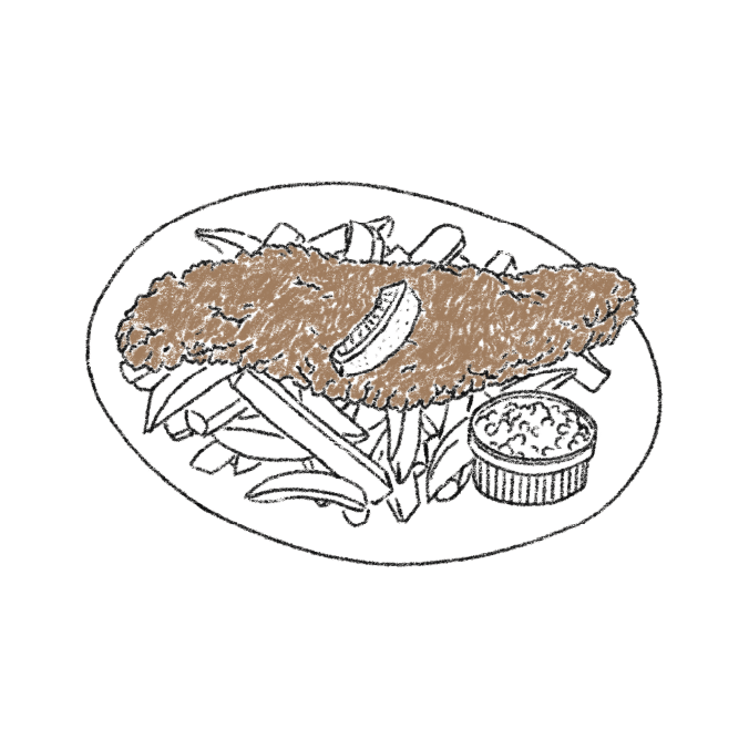 フィッシュ アンド チップスイメージイラスト