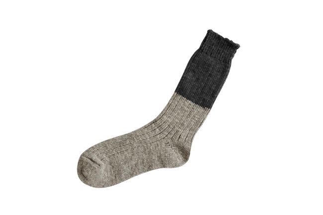 WOOL COTTON SLAB SOCKS M画像