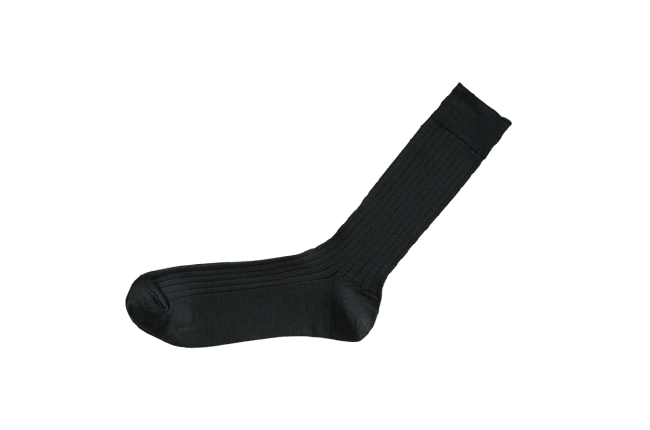 SILK COTTON RIBBED SOCKS L画像