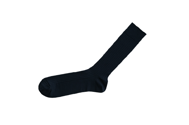 SILK COTTON RIBBED SOCKS L画像