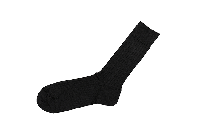 SILK COTTON RIBBED SOCKS S画像