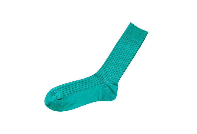 SILK COTTON RIBBED SOCKS S画像